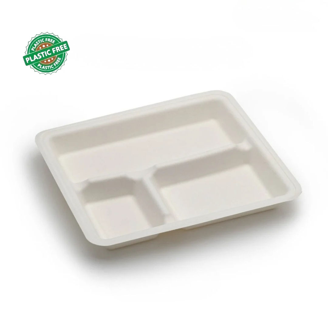 Bagasse 10 Inch 3Cp Square Plate